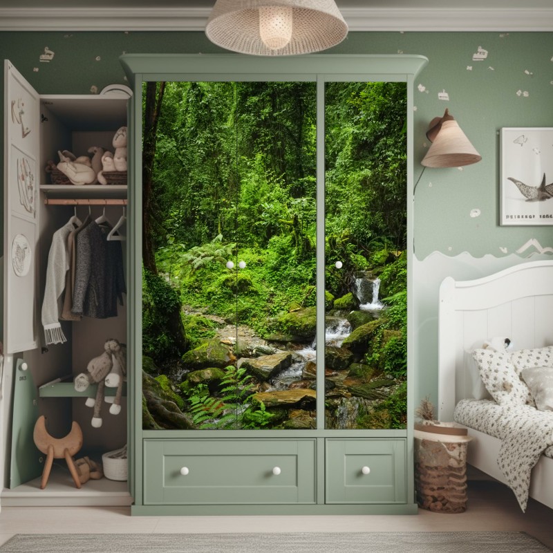 Naklejka na szafę głęboka niebieska tekstura marmuru – Wallissimo®