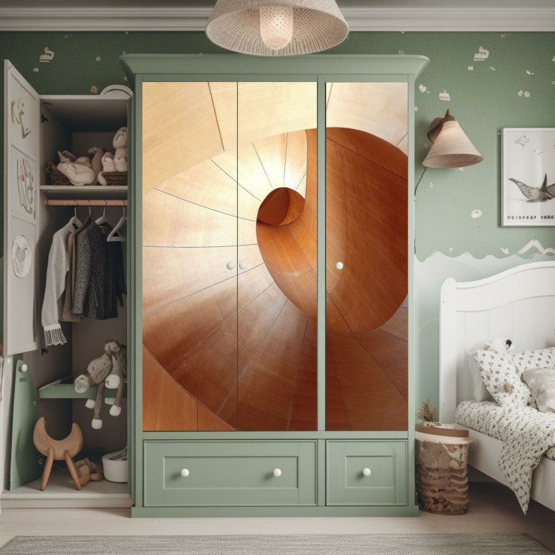 Naklejka na szafę delikatny wzór z magnoliami – Wallissimo®