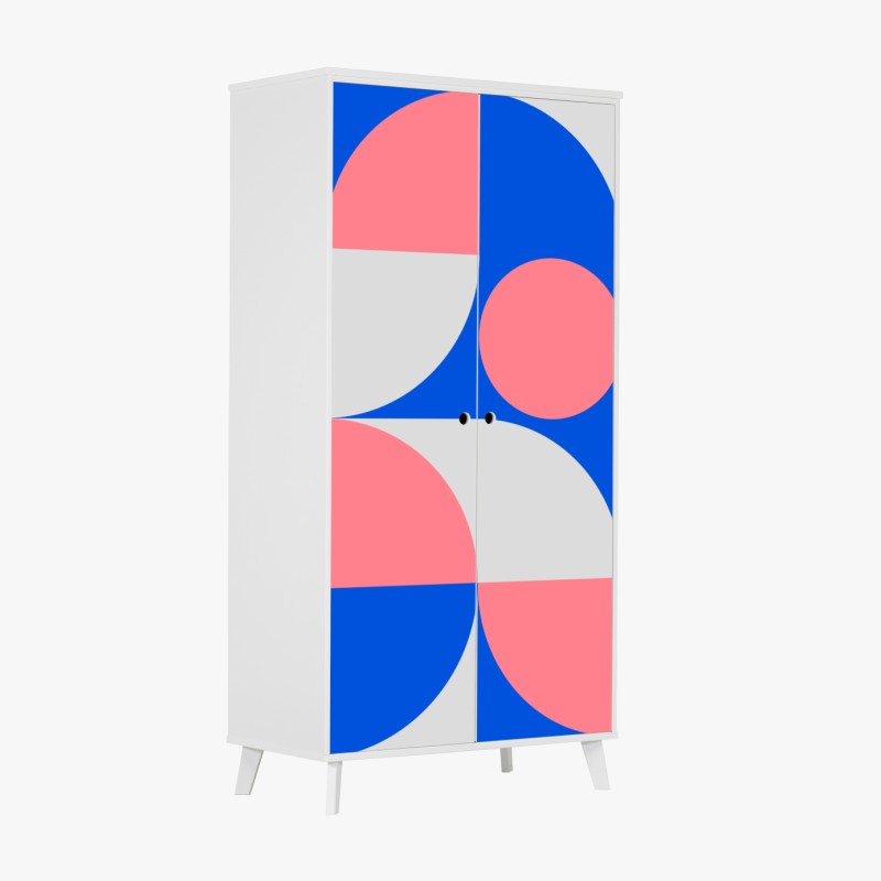 Naklejka na szafę tropikalny wzór z liśćmi monstery – Wallissimo®