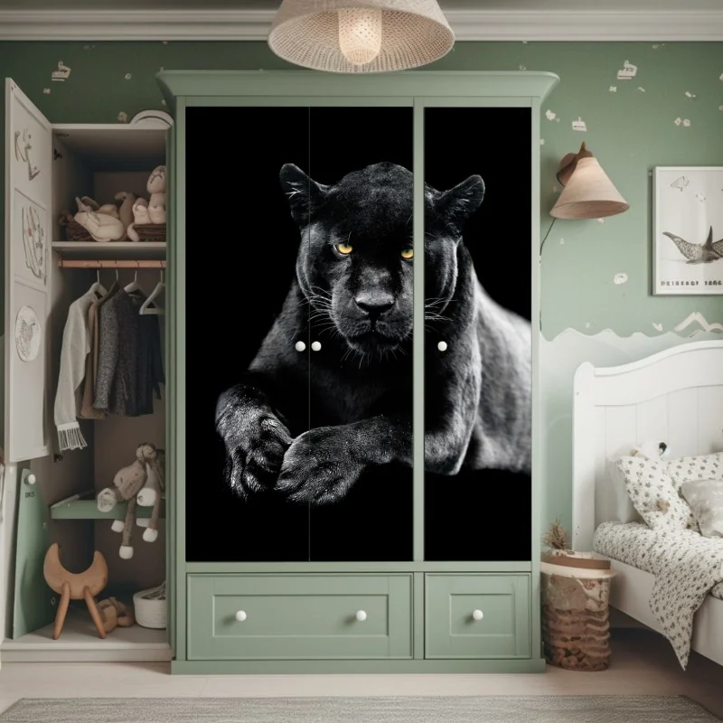 Naklejka na szafę schody z bugenwillą i zielenią – Wallissimo®