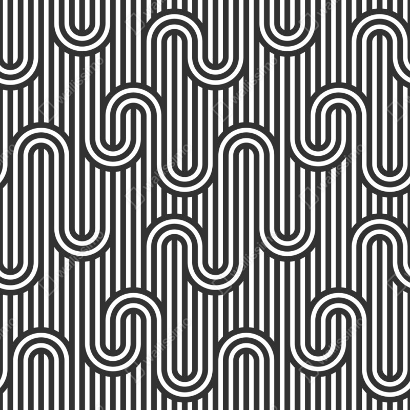 Naklejka na szafę czarno-biały geometryczny wzór optyczny – Wallissimo® Naklejka na szafę czarno-biały geometryczny wzór optyczny – Wallissimo®