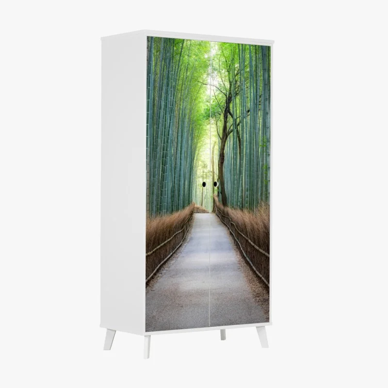 Naklejka na szafę trzy czerwone tulipany na czarnym tle – Wallissimo®