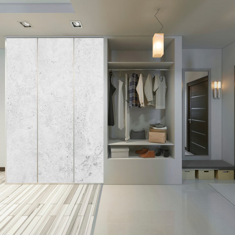 Naklejka na szafę szara betonowa tekstura ściany – Wallissimo® Naklejka na szafę szara betonowa tekstura ściany – Wallissimo®