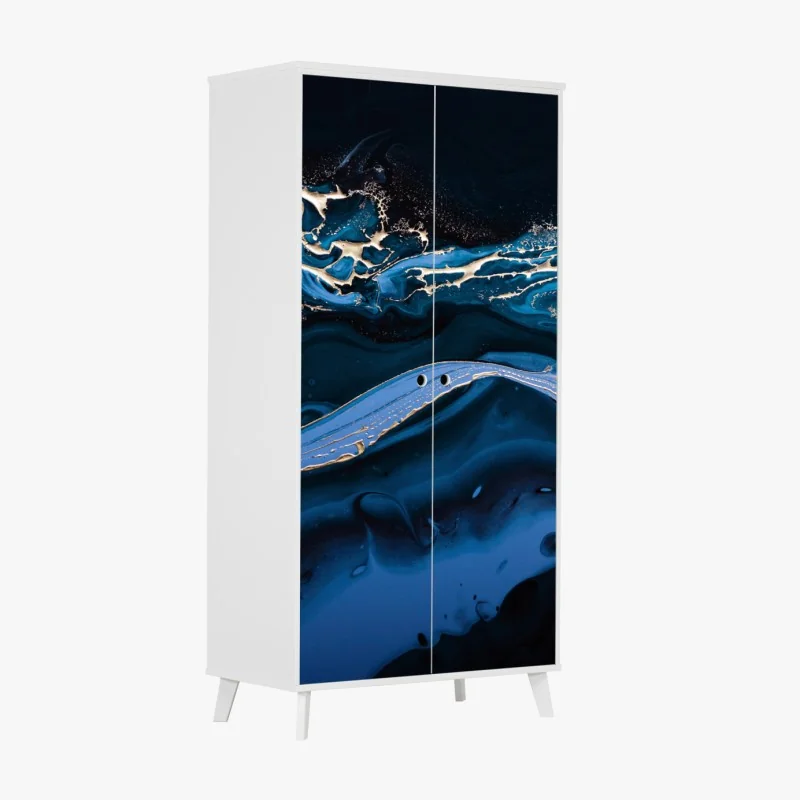 Naklejka na szafę vintage drabiny pożarowe z Nowego Jorku – Wallissimo®