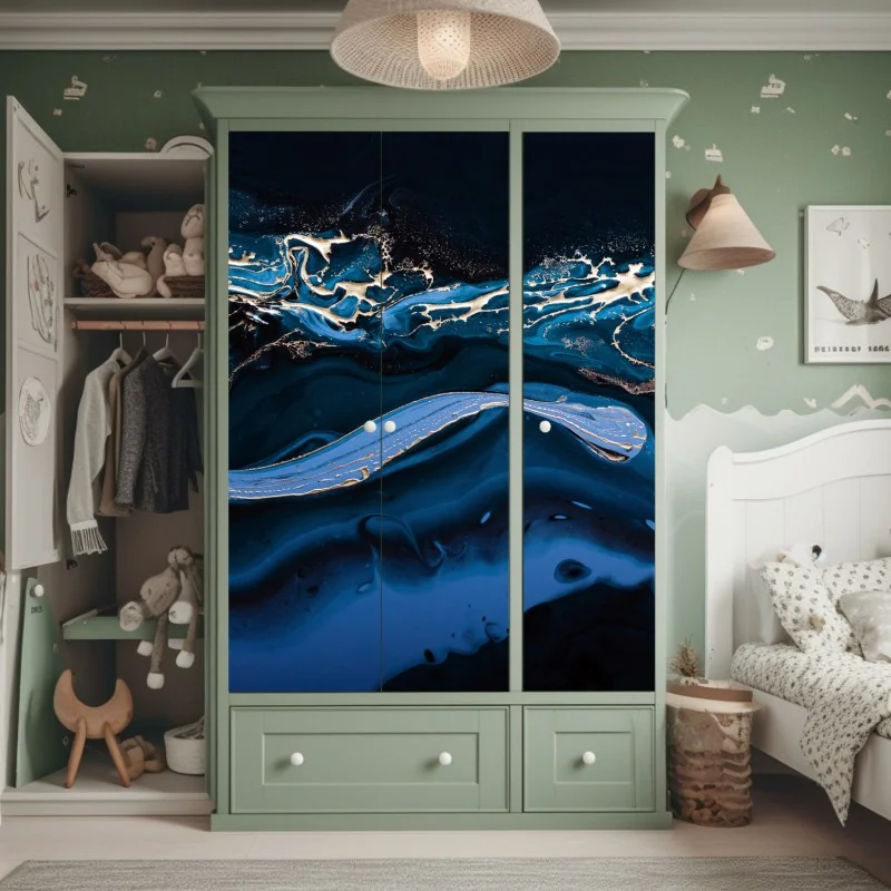 Naklejka na szafę vintage drabiny pożarowe z Nowego Jorku – Wallissimo®