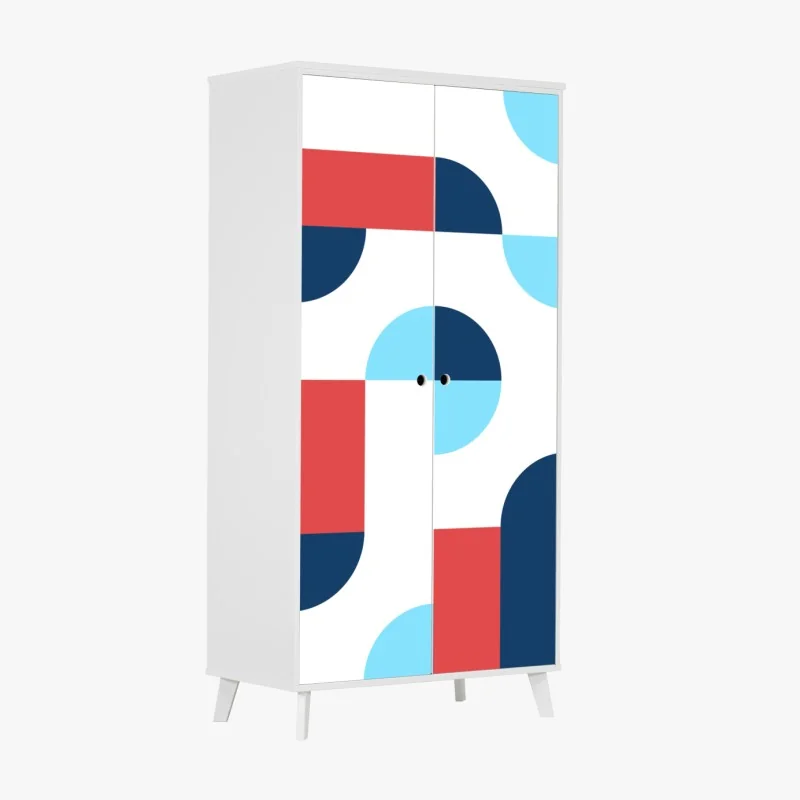 Naklejka na szafę ręcznie rysowany wzór róż – Wallissimo®