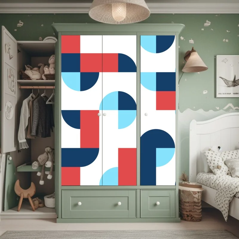 Naklejka na szafę ręcznie rysowany wzór róż – Wallissimo®