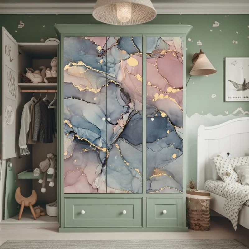 Naklejka na szafę subtelna monochromatyczna faktura – Wallissimo®