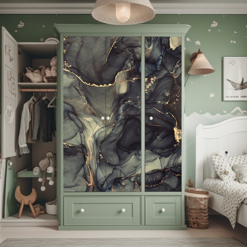 Naklejka na szafę spokojna sepiowa plaża – Wallissimo®