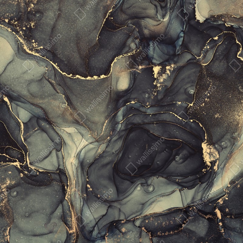 Naklejka na szafę luksusowa abstrakcja alkoholowa ze złotymi żyłkami – Wallissimo® Naklejka na szafę luksusowa abstrakcja alkoholowa ze złotymi żyłkami – Wallissimo®