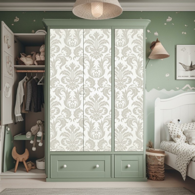 Naklejka na szafę mglisty poranek w lesie – Wallissimo®