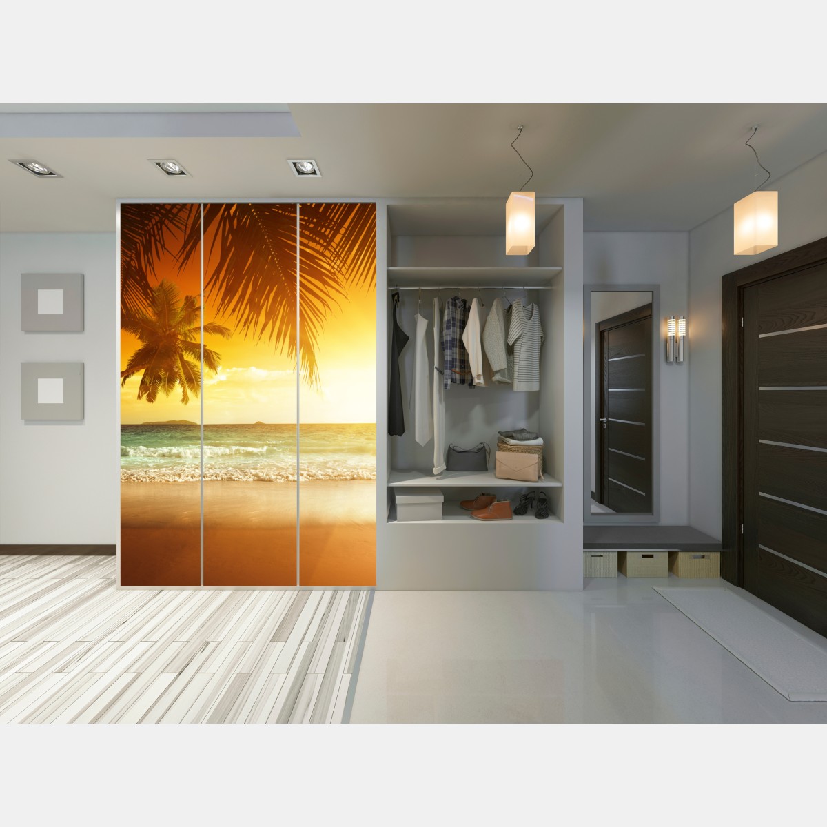 Naklejka na szafę złoty zachód słońca na Karaibach – Wallissimo® Naklejka na szafę złoty zachód słońca na Karaibach – Wallissimo®