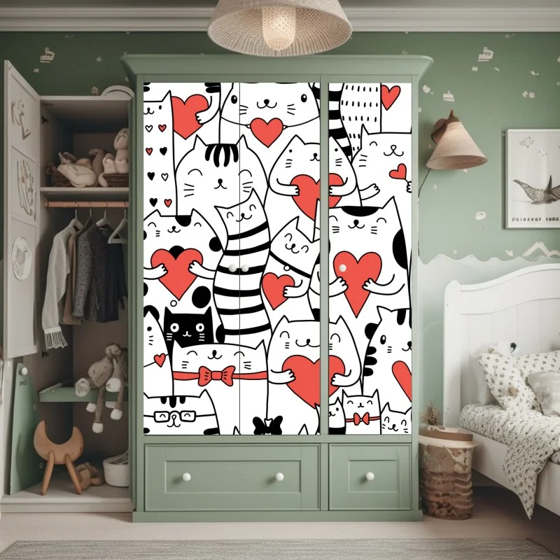 Naklejka na szafę złote tropikalne liście na beżowym tle – Wallissimo®