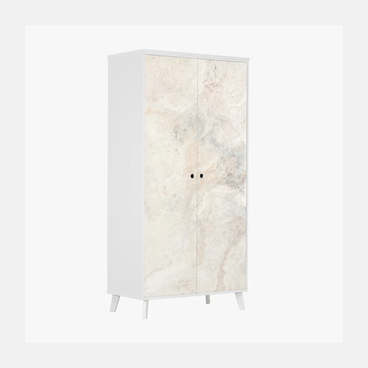 Naklejka na szafę miękka beżowa tekstura marmuru – Wallissimo® Naklejka na szafę miękka beżowa tekstura marmuru – Wallissimo®