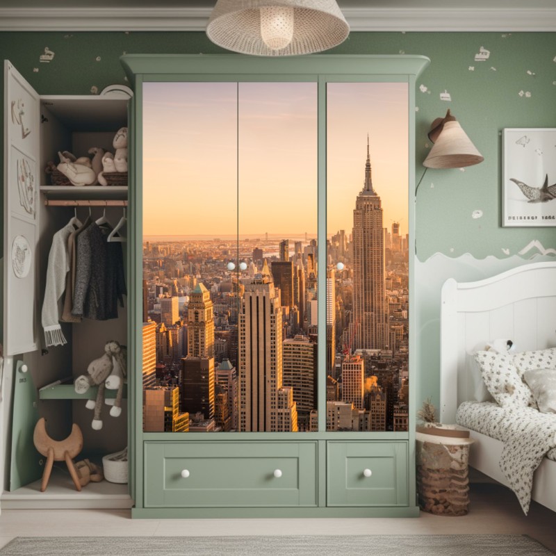 Naklejka na szafę tropikalna turkusowa zatoka panorama – Wallissimo®