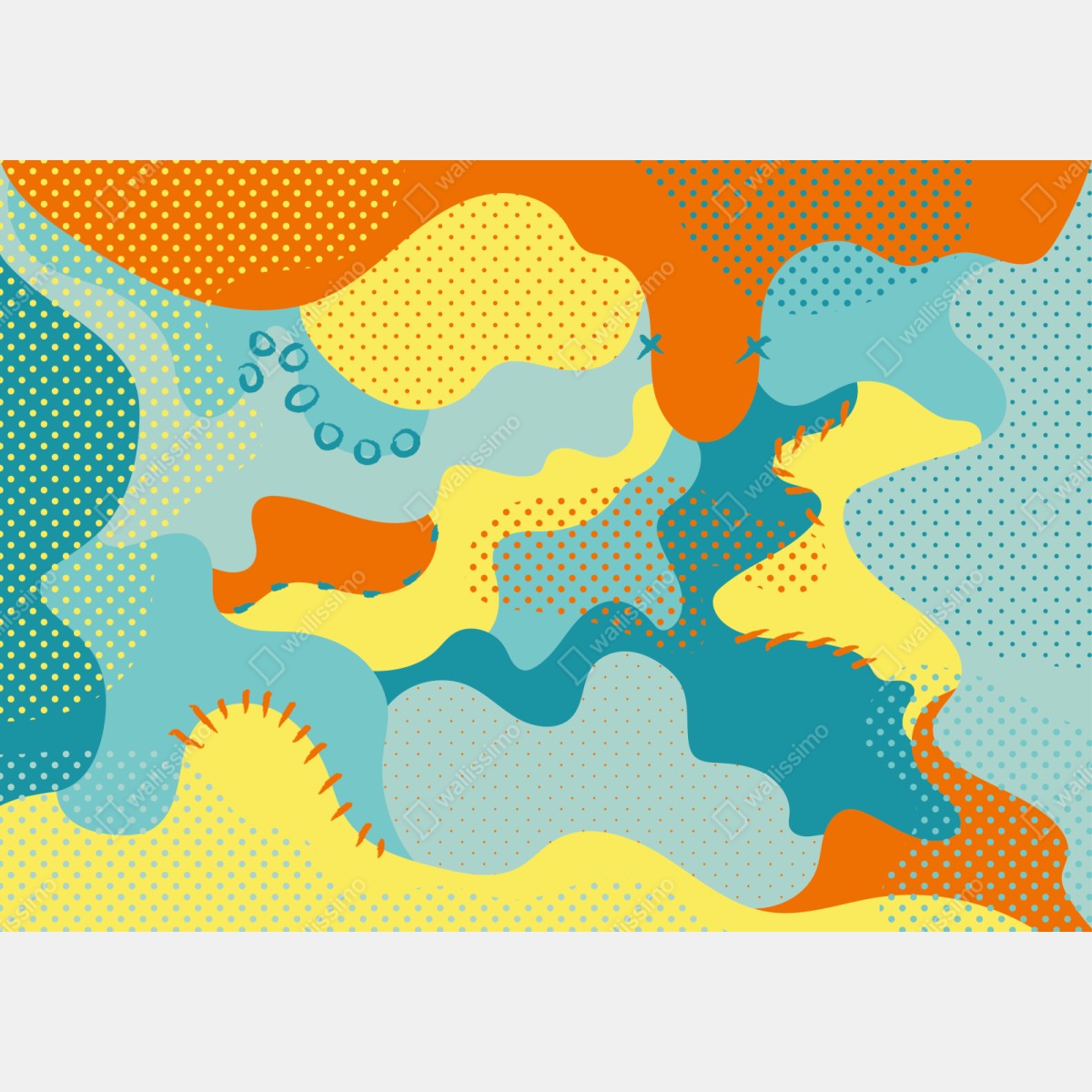 Naklejka na szafę żywy abstrakcyjny motyw pop-art – Wallissimo® Naklejka na szafę żywy abstrakcyjny motyw pop-art – Wallissimo®