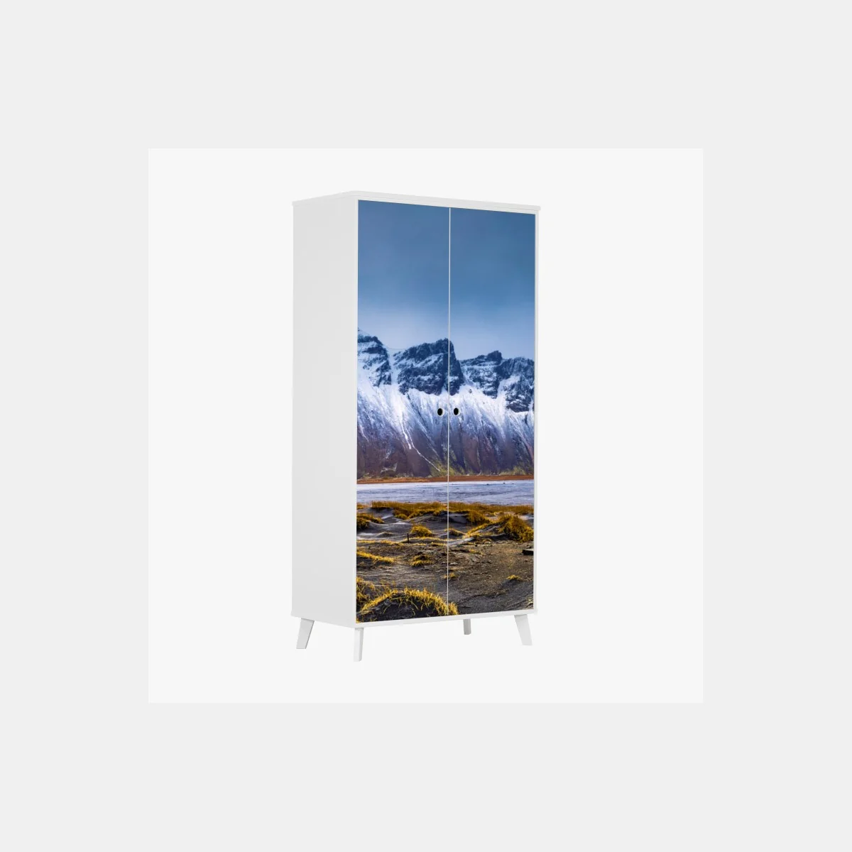 Naklejka na szafę panorama Vestrahorn na Stokksnes – Wallissimo® Naklejka na szafę panorama Vestrahorn na Stokksnes – Wallissimo®