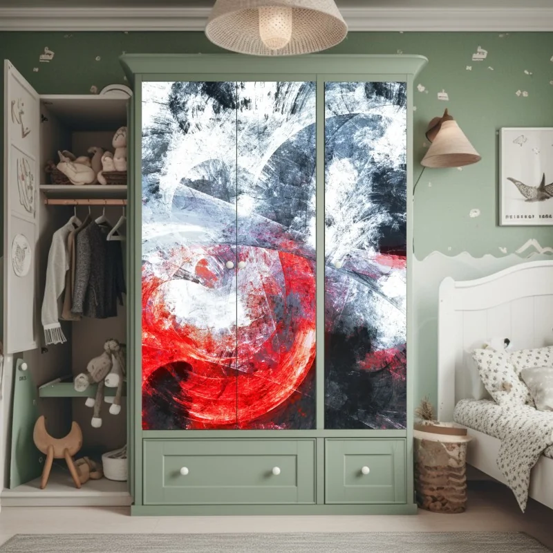 Naklejka na szafę tropikalna dżungla z tygrysami – Wallissimo®