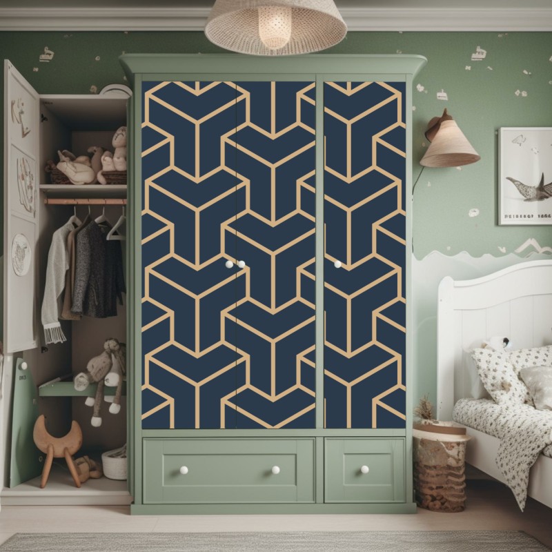 Naklejka na szafę trzy czerwone tulipany na czarnym tle – Wallissimo®