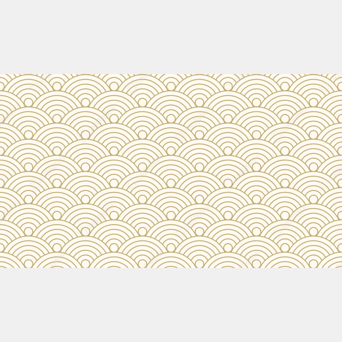 Naklejka na szafę złoty wzór seigaiha – Wallissimo® Naklejka na szafę złoty wzór seigaiha – Wallissimo®