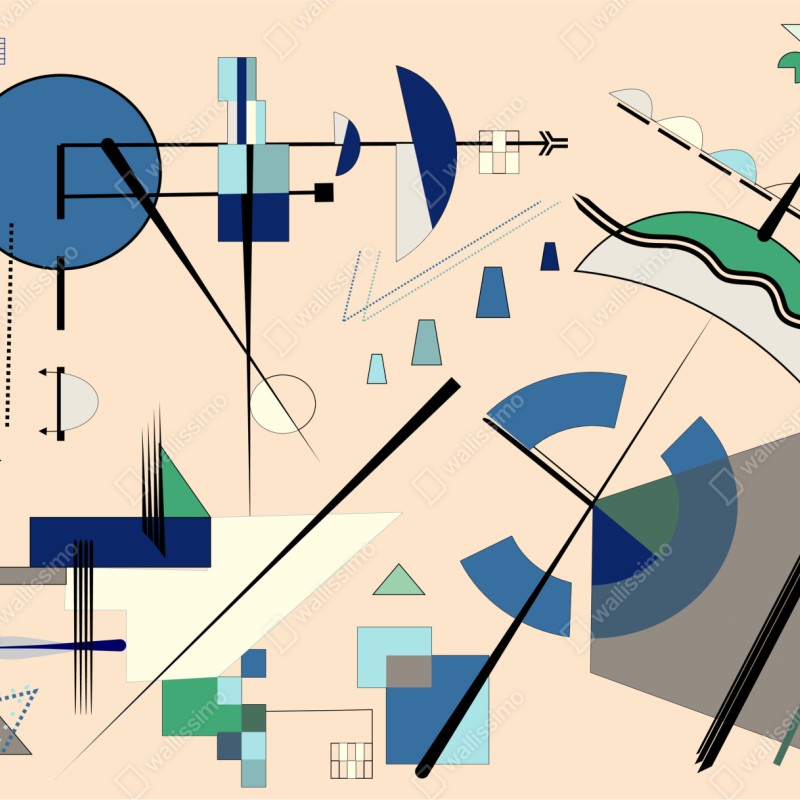 Naklejka na szafę geometryczna kompozycja w pastelach – Wallissimo® Naklejka na szafę geometryczna kompozycja w pastelach – Wallissimo®