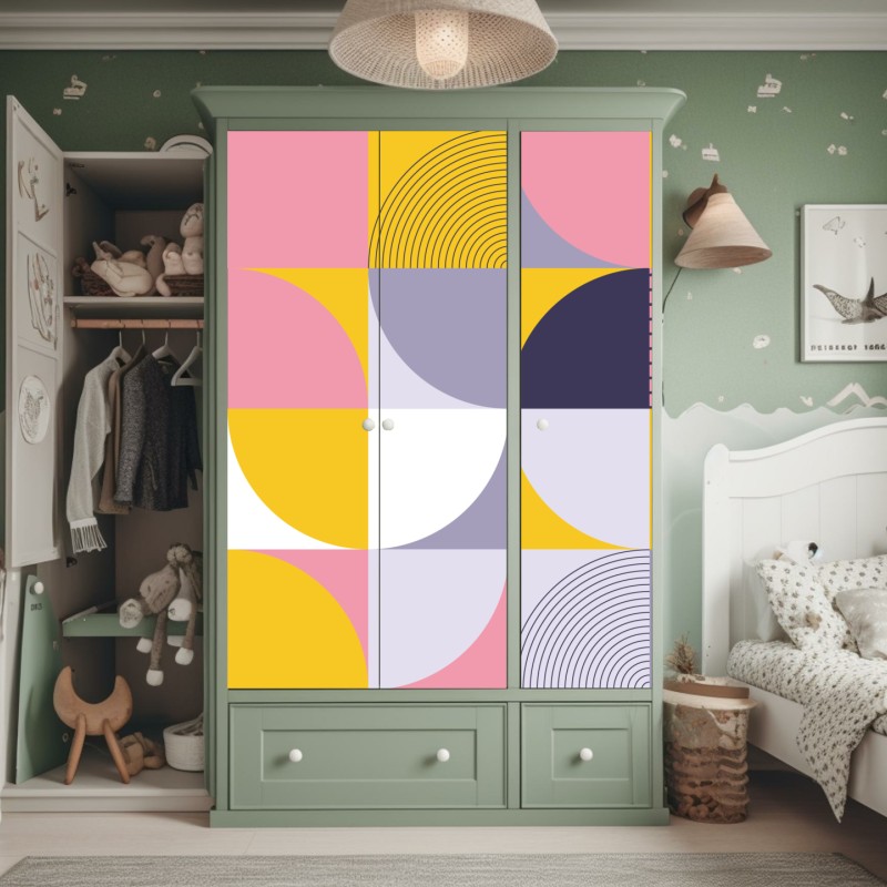 Naklejka na szafę złote pole pod szerokim błękitnym niebem – Wallissimo®