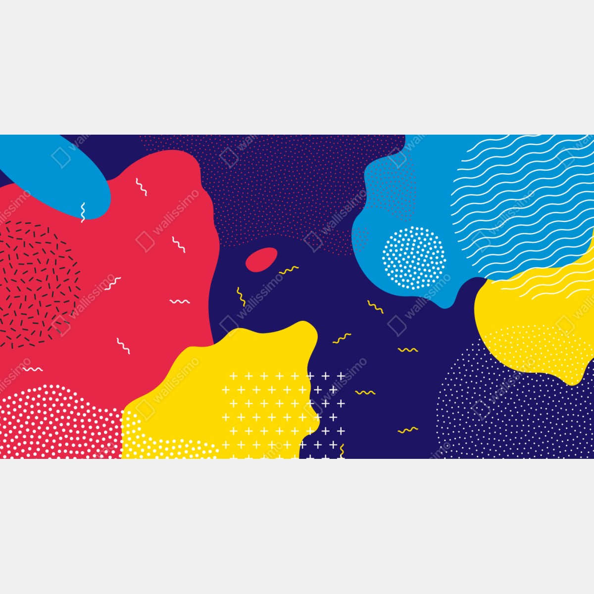 Naklejka na szafę żywy abstrakcyjny wzór kształtów – Wallissimo® Naklejka na szafę żywy abstrakcyjny wzór kształtów – Wallissimo®