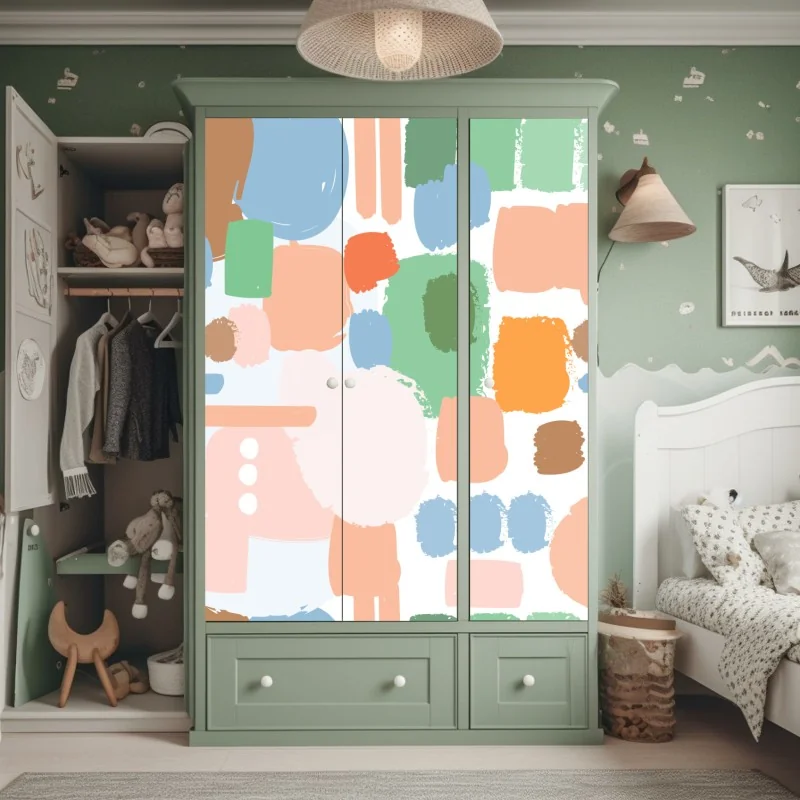 Naklejka na szafę leśny strumień porośnięty mchem – Wallissimo®