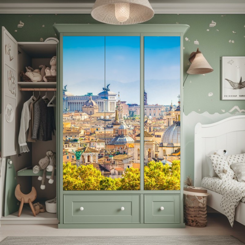 Naklejka na szafę złoty art deco łukowy wzór – Wallissimo®