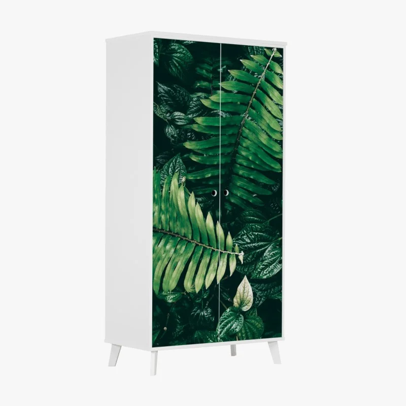 Naklejka na szafę ścieżka przez bujną dżunglę – Wallissimo®