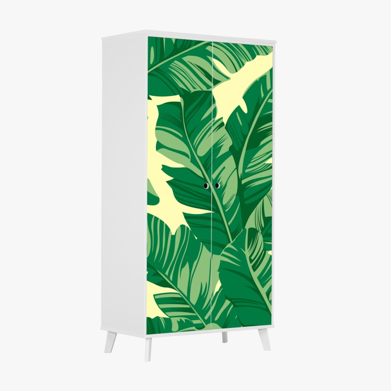 Naklejka na szafę promienny słonecznik na retro niebie – Wallissimo®