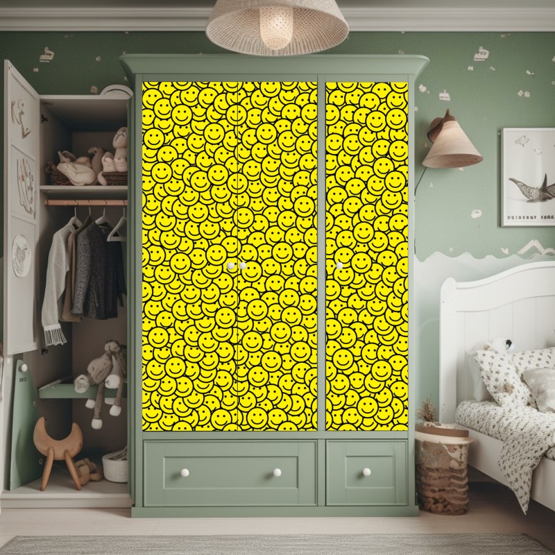 Naklejka na szafę bujny zielony wodospad w lesie – Wallissimo®