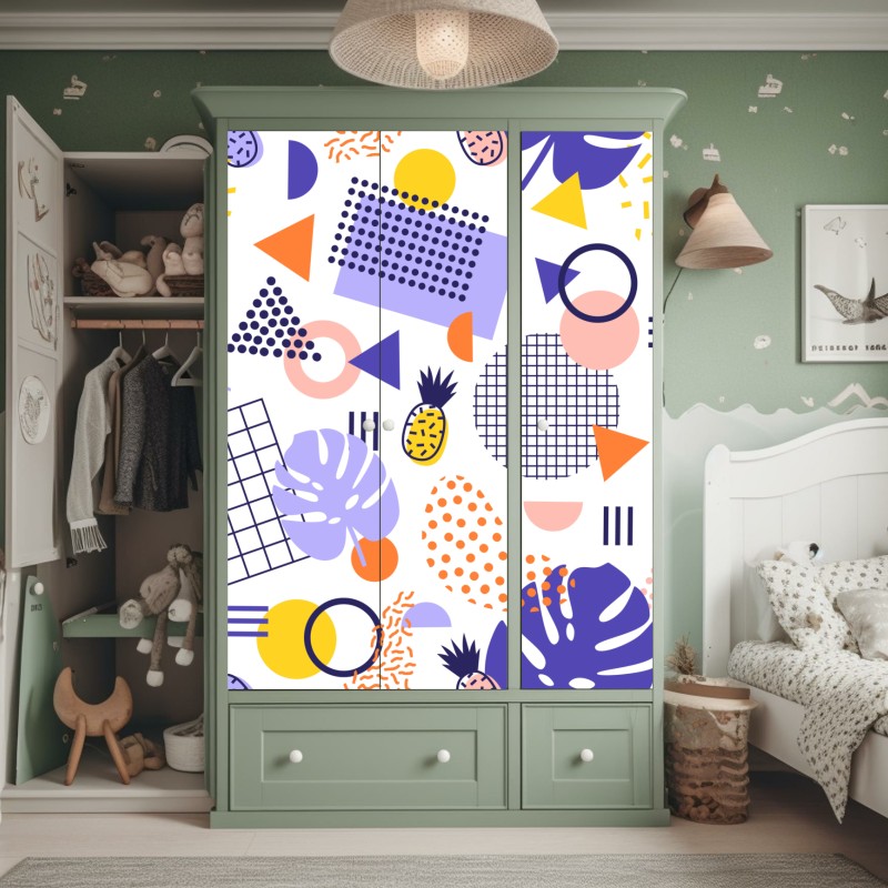 Naklejka na szafę miękka beżowa tekstura marmuru – Wallissimo®