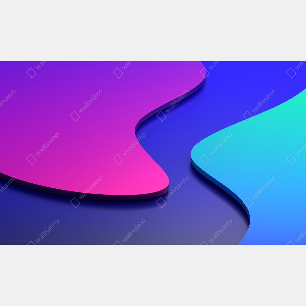 Naklejka na szafę wibrujące fioletowo-niebieskie abstrakcyjne kształty 3d – Wallissimo® Naklejka na szafę wibrujące fioletowo-niebieskie abstrakcyjne kształty 3d – Wallissimo®