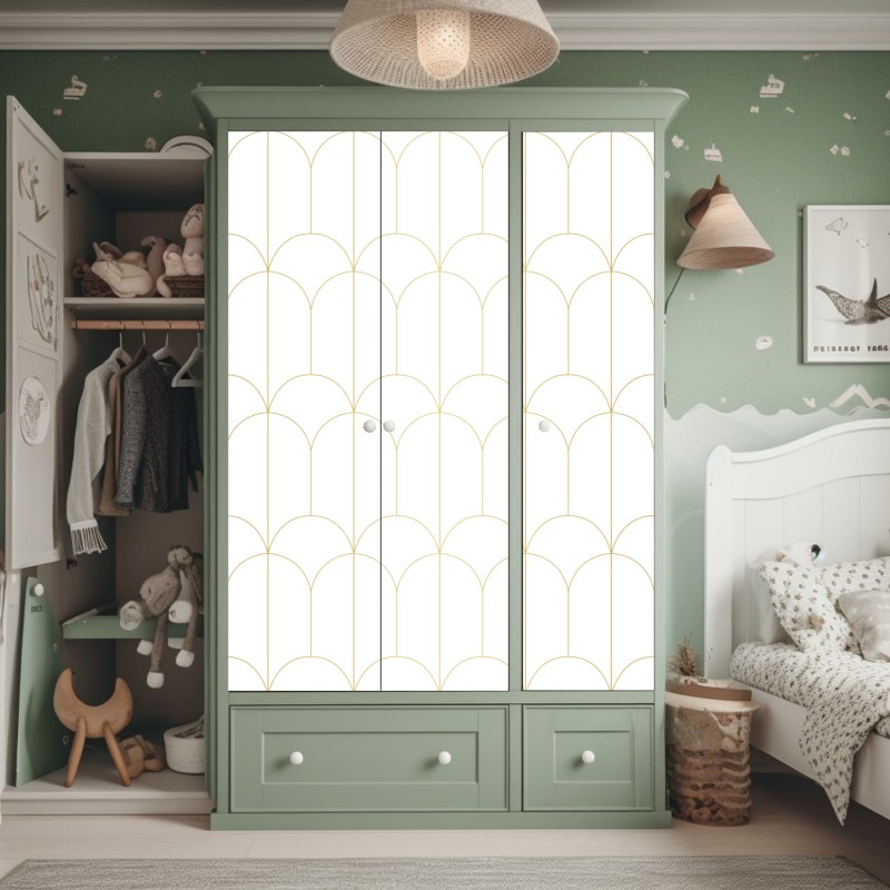 Naklejka na szafę intensywny różowy kwiat na czarnym tle – Wallissimo®