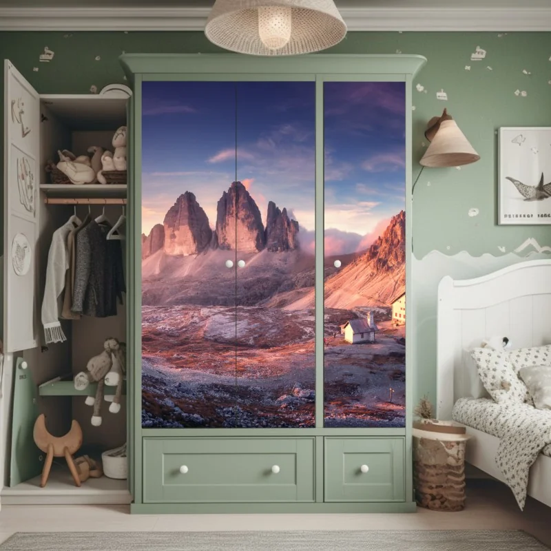 Naklejka na szafę poranna mgła nad jeziorem Pang Oung, Mae Hong Son – Wallissimo®