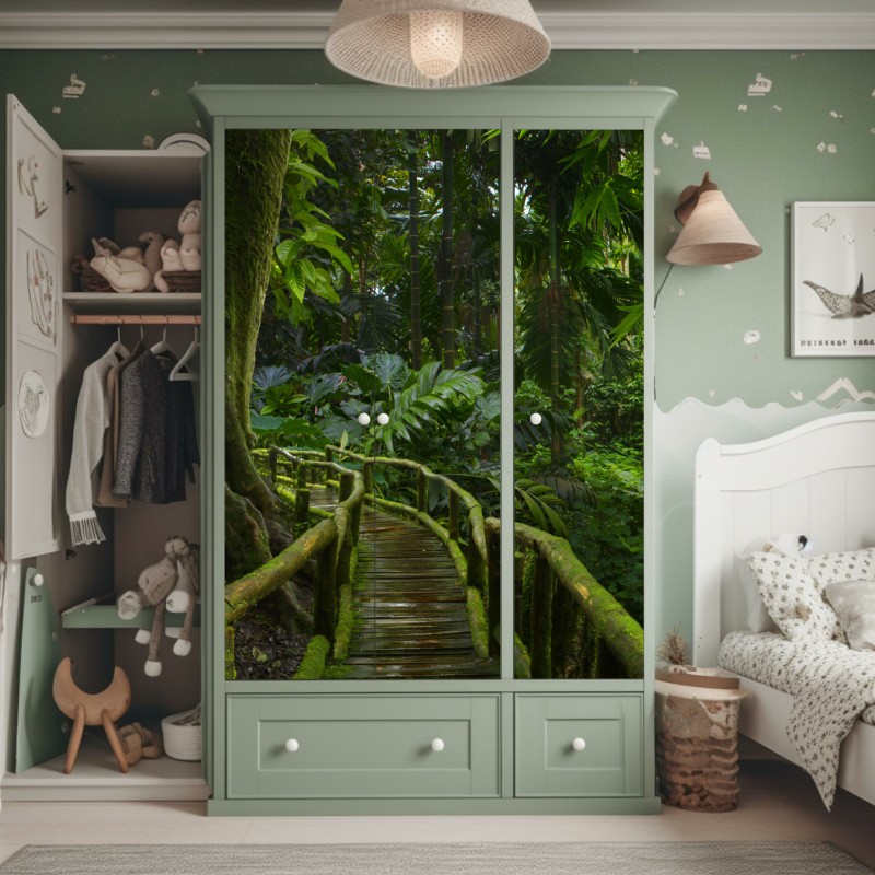 Naklejka na szafę latarnia morska na skalistym wybrzeżu – Wallissimo®