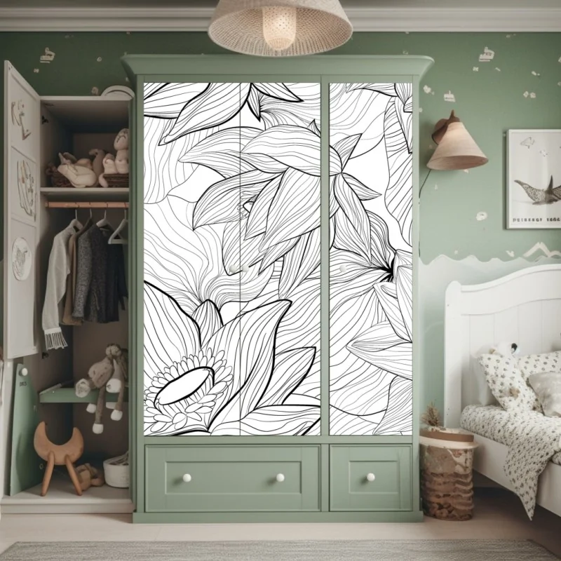 Naklejka na szafę pastelowa kompozycja geometryczna – Wallissimo®