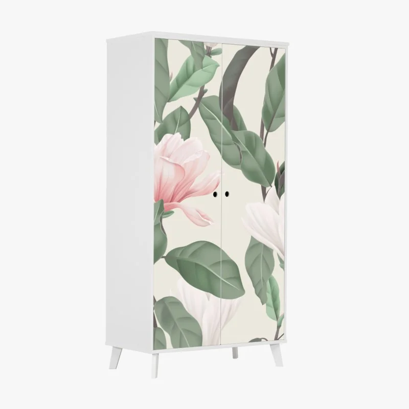 Naklejka na szafę wzór tropikalnych liści – Wallissimo®