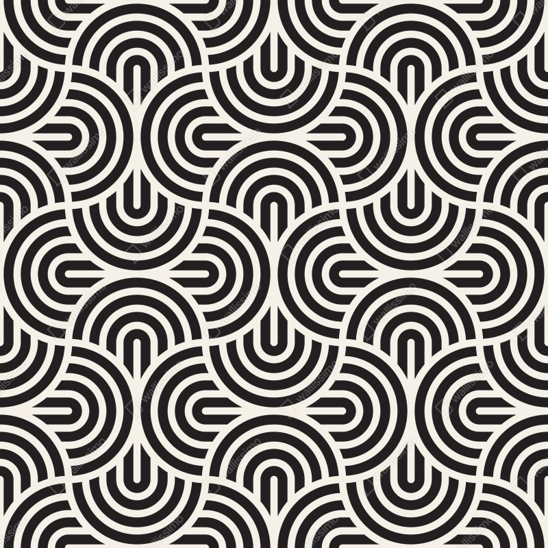 Naklejka na szafę czarno-biały geometryczny wzór – Wallissimo® Naklejka na szafę czarno-biały geometryczny wzór – Wallissimo®