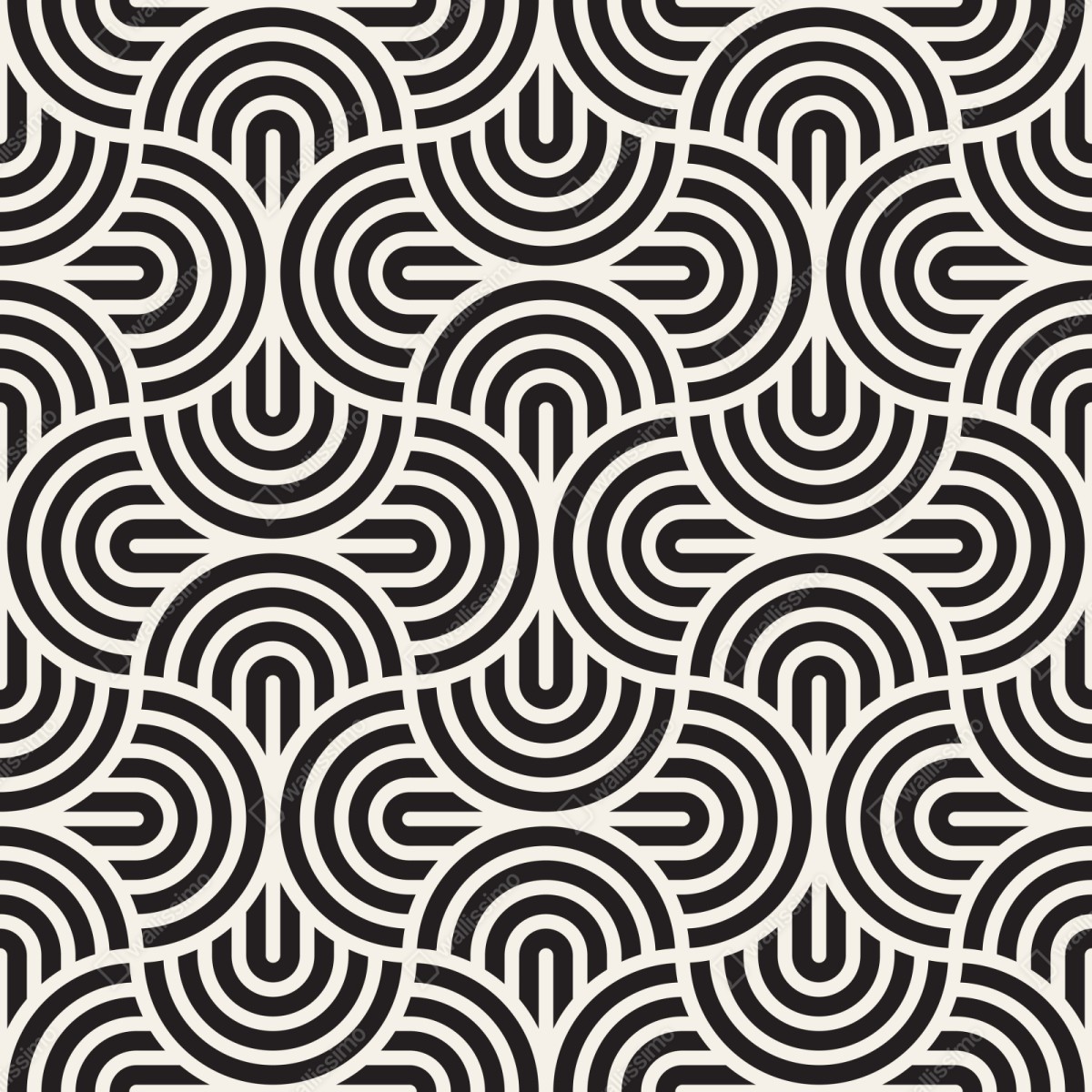 Naklejka na szafę czarno-biały geometryczny wzór – Wallissimo® Naklejka na szafę czarno-biały geometryczny wzór – Wallissimo®