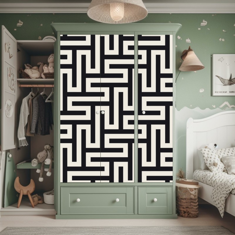 Naklejka na szafę gęsta ściana czerwonych róż – Wallissimo®