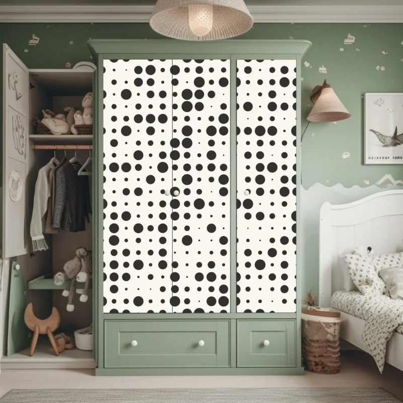 Naklejka na szafę żywa fioletowa kompozycja abstrakcyjna – Wallissimo®