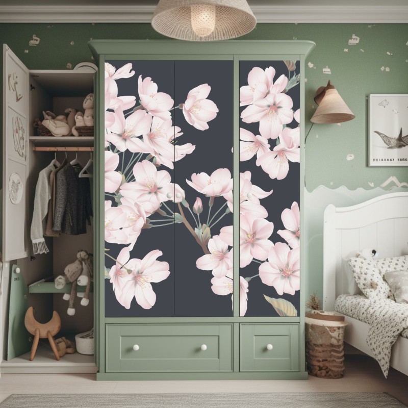 Naklejka na szafę pastelowy wzór muszelkowy – Wallissimo®