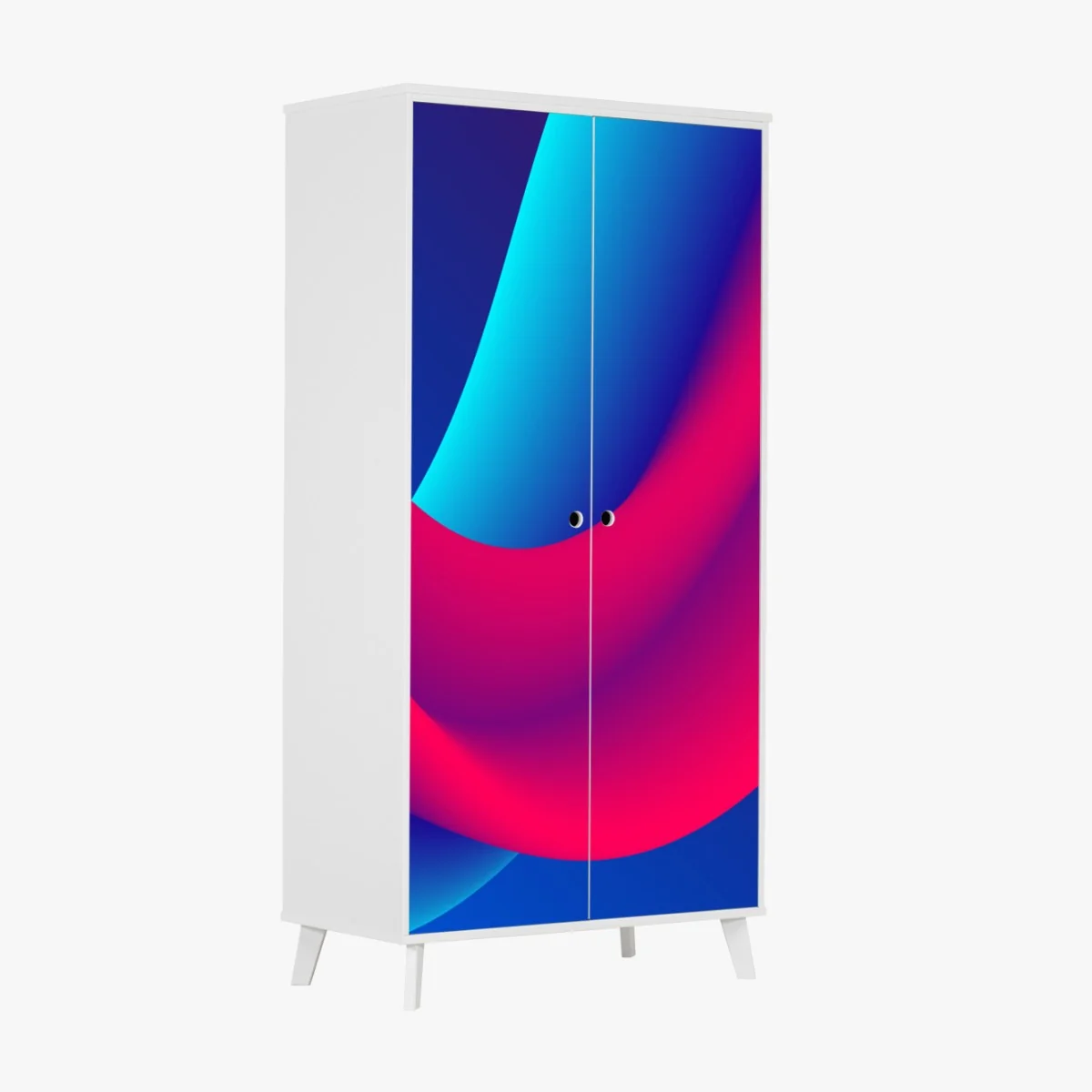 Naklejka na szafę żywe falujące gradienty – Wallissimo® Naklejka na szafę żywe falujące gradienty – Wallissimo®