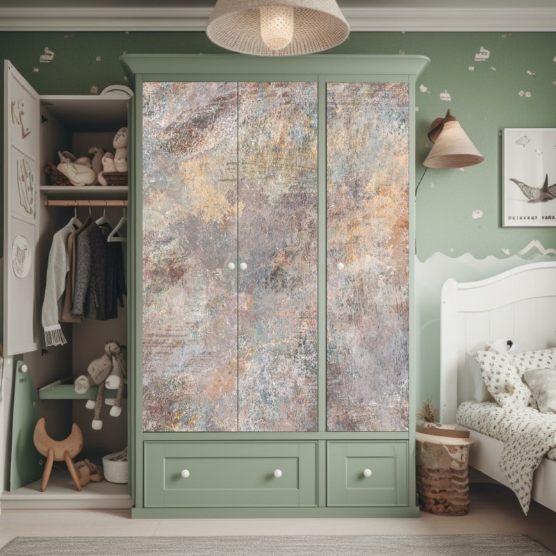 Naklejka na szafę leśny strumień porośnięty mchem – Wallissimo®