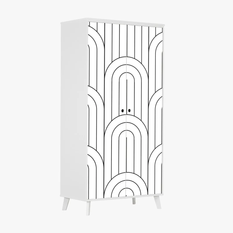 Naklejka na szafę złoty wzór art deco – Wallissimo®