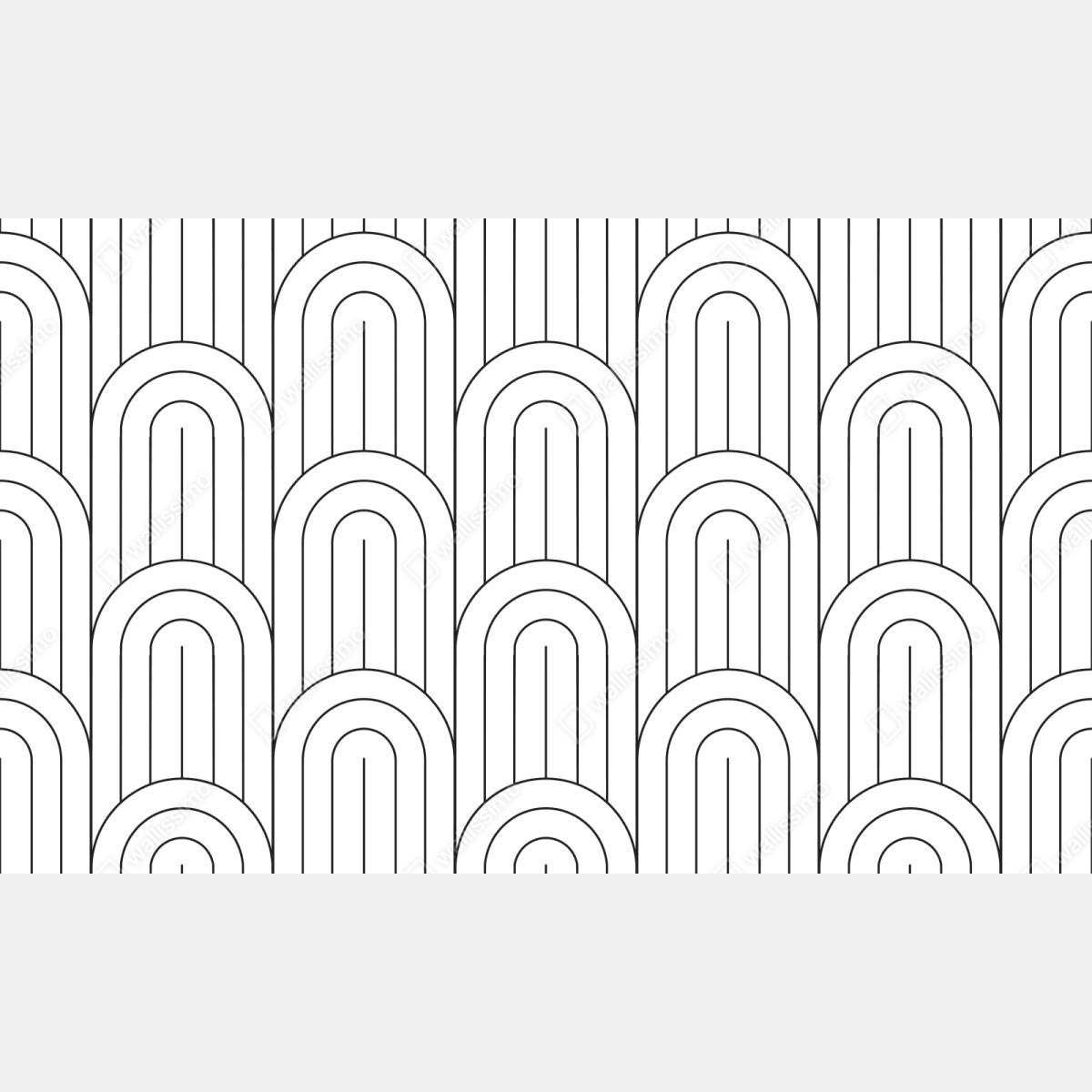 Naklejka na szafę monochromatyczny wzór łuków – Wallissimo® Naklejka na szafę monochromatyczny wzór łuków – Wallissimo®