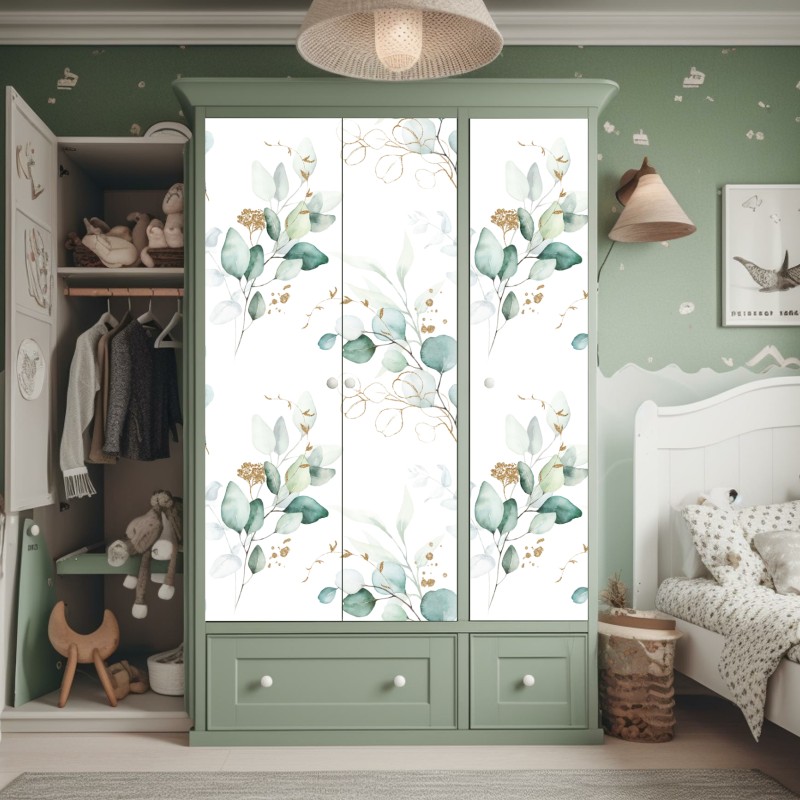 Naklejka na szafę żywa czerwona róża - zbliżenie – Wallissimo®