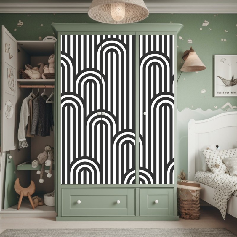 Naklejka na szafę spokojny wschód słońca nad brzegiem oceanu – Wallissimo®